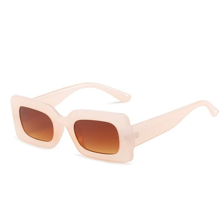 Fashion Vintage Nude Rectangle Sunglasses For Women